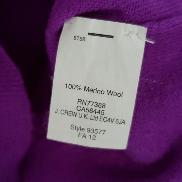 Purple Merino wool work sweater - Picture 4 of 4